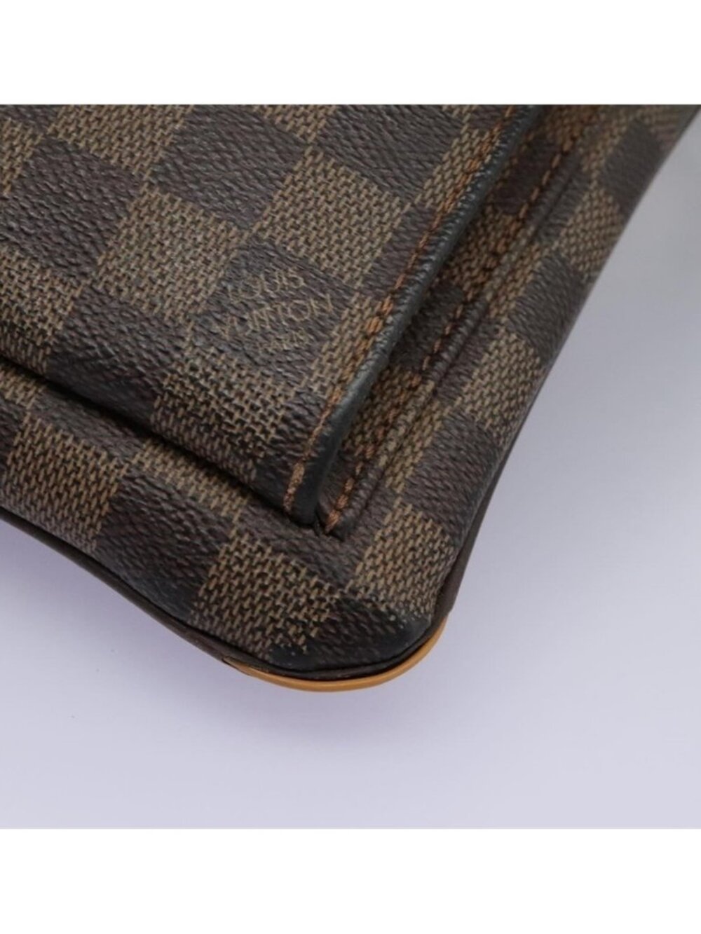 Authentic LOUIS VUITTON Damier Ebene Pochette Merwiel Shoulder Bag N51127 LV - Picture 2 of 16